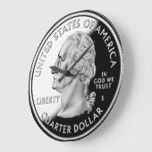 新しい四半期ドル ラージ壁時計 (傾斜)