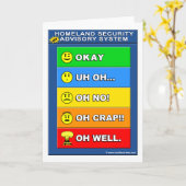 新しい国土安全保障勧告システム – おもしろい カード (黄色い花)