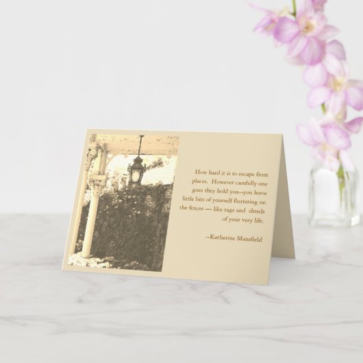 新しい土地への引越 しばくれて + 別離の名言 カード (蘭)