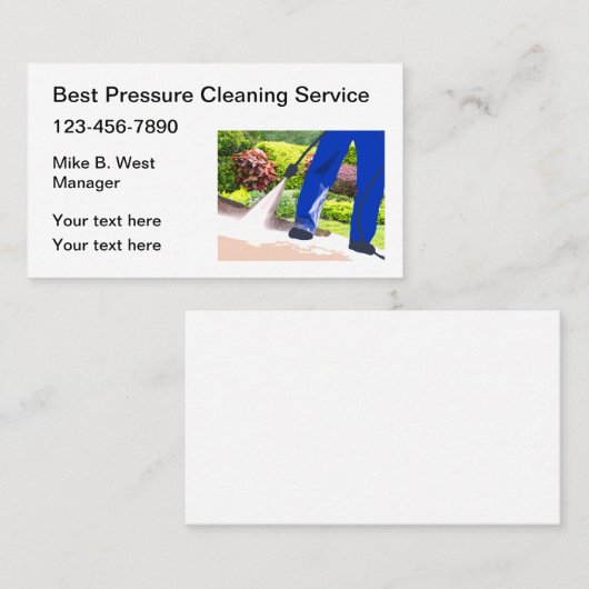 新しい圧力クリーニングサービスの名刺 名刺 (正面/裏面)