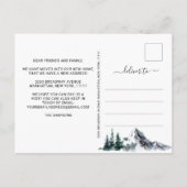 新しい地域に移動中 移動 案内ポストカード (裏面)