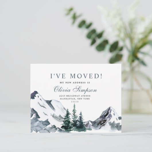 新しい地域に移動中 移動 案内ポストカード (スタンド正面)