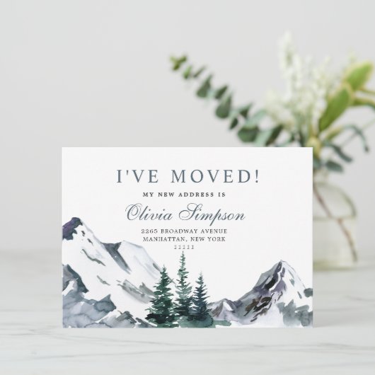 新しい地域への移動のお知らせカード 案内状 (スタンド正面)