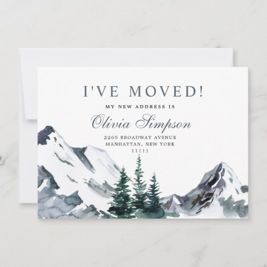 新しい地域への移動のお知らせカード 案内状 (正面)