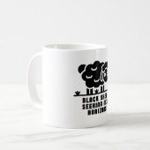 新しい地平を求める黒い羊 コーヒーマグカップ (正面左)