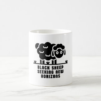 新しい地平を求める黒い羊 コーヒーマグカップ