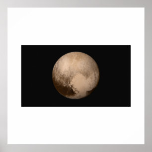 新しい地平線 – トゥルーカラーの冥王星 ポスター
