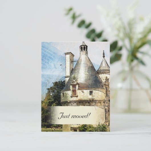 新しい城のの新しいアカスタムドレス 案内ポストカード (スタンド正面)