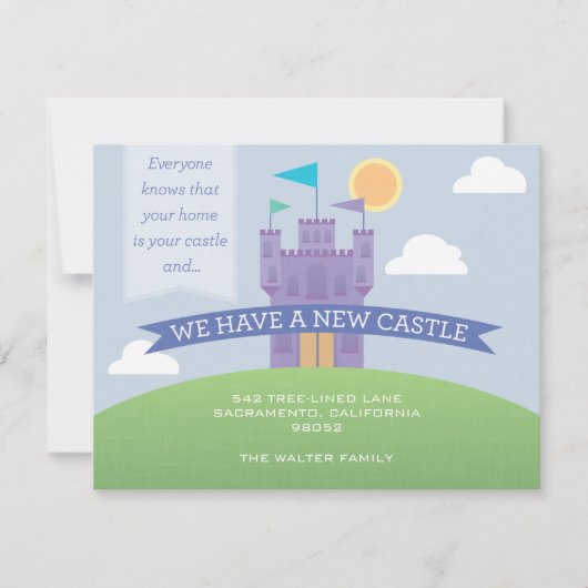 新しい城の動く発表 案内状 (正面)