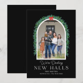 新しい場所でのクリスマス お引越しのお知らせ ホリデーカード (正面/裏面)