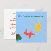 「新しい場所での生活」 住所変更カード 招待状 (正面/裏面)