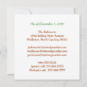 「新しい場所での生活」 住所変更カード 招待状 (裏面)