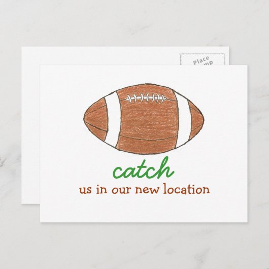 "新しい場所で私たちをキャッチ"アドレスの変更 案内ポストカード (正面/裏面)