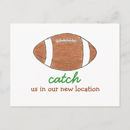 "新しい場所で私たちをキャッチ"アドレスの変更 案内ポストカード (正面)