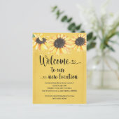 新しい場所ひまわりビジネス住所の変更 ポストカード (スタンド正面)