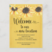 新しい場所ひまわりビジネス住所の変更 ポストカード (正面)