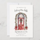 新しい場所への移動のお知らせ ホリデーカード 新しいホールを飾る (正面)