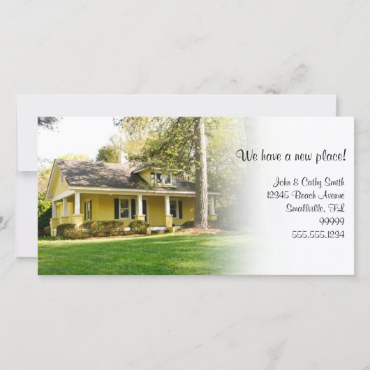 新しい場所！住所の変カスタム更 案内状 (正面)