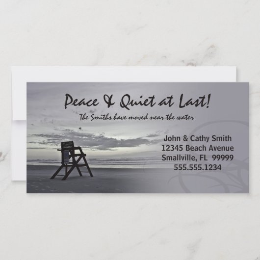 新しい場所！住所の変カスタム更 案内状 (正面)