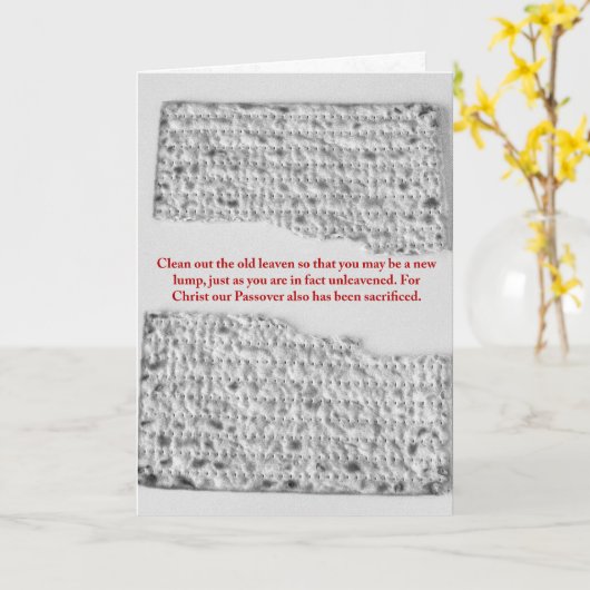 新しい塊:過越しの反射 カード (黄色い花)