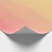 新しい夏の日没のオレンジ珊瑚の水彩画 ラッピングペーパー (角)