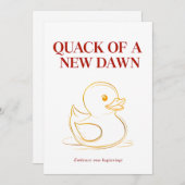 新しい夜明けのアヒル – 個人的な日の出の新鮮なスタート 招待状 (正面/裏面)