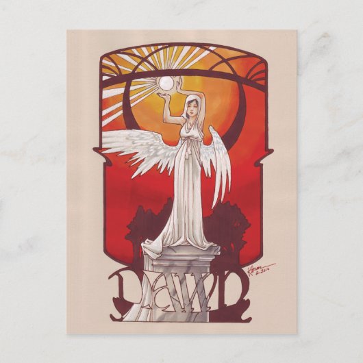 新しい夜明けハガキの登場 ポストカード (正面)