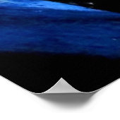 新しい大きなブルーフレーミングポケットエーストランプのポーカーアート ポスター (角)