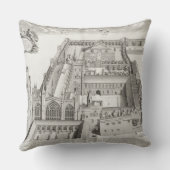 新しい大学、「Oxonia Illustrata」からのオックスフォード、パブ クッション (裏面)