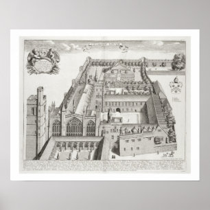 新しい大学、「Oxonia Illustrata」からのオックスフォード、パブ ポスター