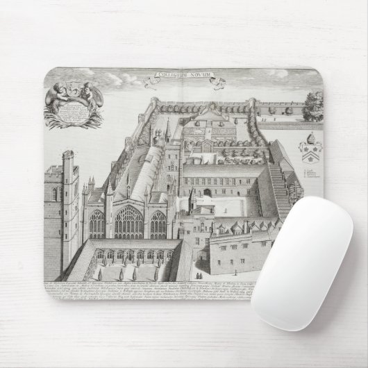 新しい大学、「Oxonia Illustrata」からのオックスフォード、パブ マウスパッド (マウス)