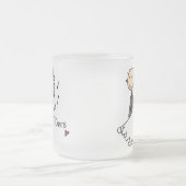 新しい夫および妻は最初にマグを踊ります フロストグラスマグカップ (中央)