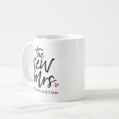 新しい夫人(あなたの新しい名字) コーヒーマグカップ (正面左)
