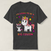新しい女の子ユニコーン大きい従兄弟の私は大きくなるだろう Tシャツ (デザイン正面)