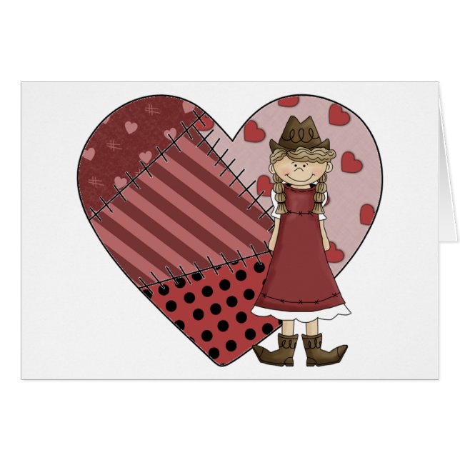 新しい女性のカーボーイのブーツ及びハート-国の西部のブランク (正面横)