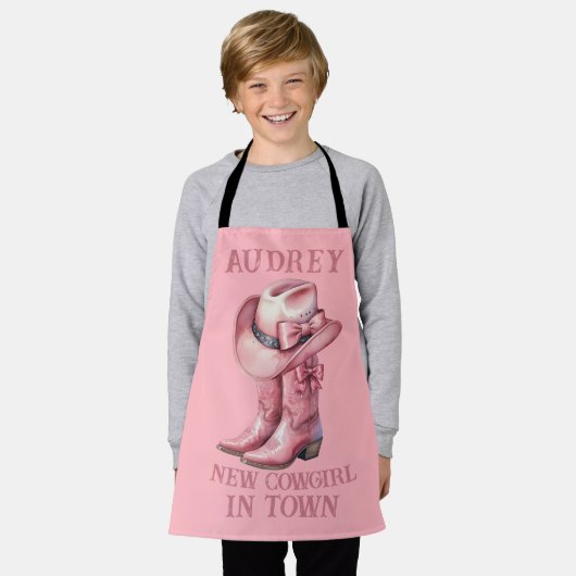 新しい女性のカーボーイインタウン エプロン (着用した状態)