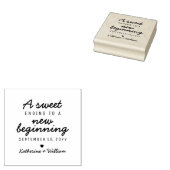 新しい始まりのに甘い結末を迎カスタムえる ラバースタンプ (押印)