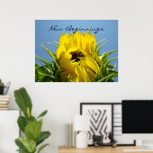 新しい始まりのアートプリントヒーリングTouchアートヘルス ポスター (ホームオフィス)