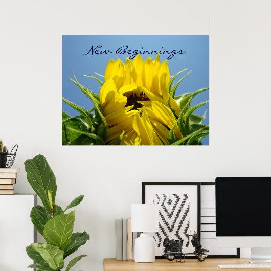 新しい始まりのアートプリントヒーリングTouchアートヘルス ポスター (ホームオフィス)