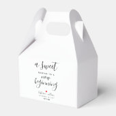 . .新しい始まりのエレガントな結婚式の終わり フェイバーボックス (裏面サイド)