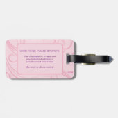 新しい始まりのソフトピンクの肯定を歓迎 ラゲッジタグ (裏面横)