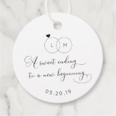 新しい始まりのラウンドに結婚甘い結末 フェイバータグ (正面)