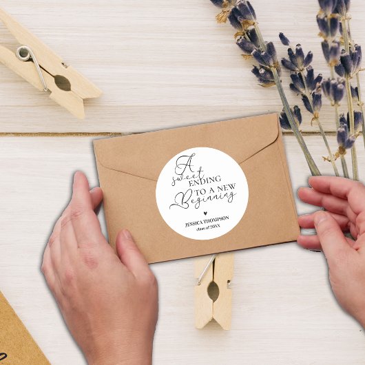 新しい始まりの甘い終わり 2024 卒業式 ラウンドシール