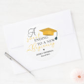 新しい始まりの甘い終わり 2025 卒業式 ラウンドシール (封筒)