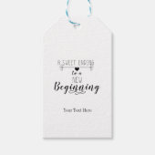 新しい始まりの結婚式の引き出物に甘い結末 ギフトタグ (正面)