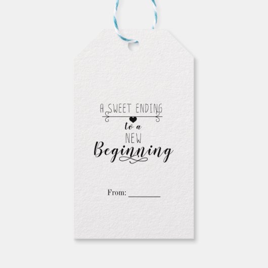 新しい始まりの結婚式の引き出物に甘い結末 ギフトタグ (裏面)