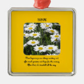 新しい始まりは常に刺激的で提供される メタルオーナメント (正面)