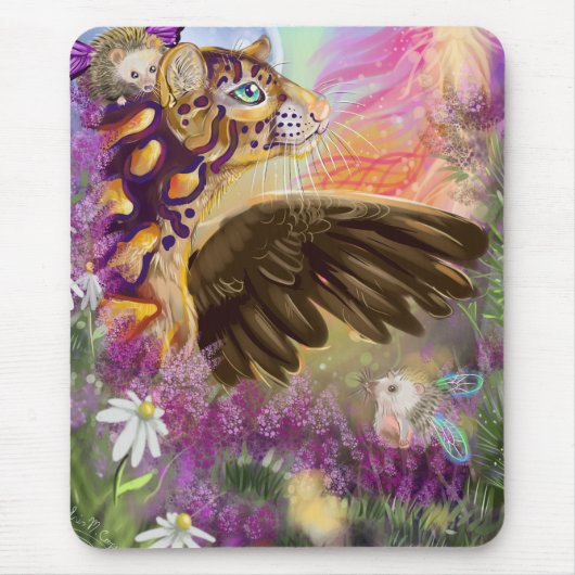 新しい始まりはLeopardファンタジーアート マウスパッド (正面)