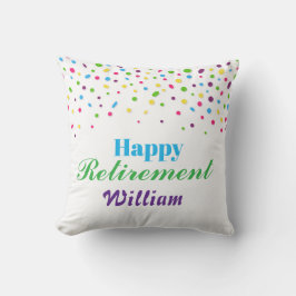 新しい始まりへの応援カラフルな幸せな退職 クッション