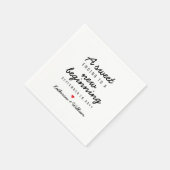 新しい始まりへの甘い終結婚了 スタンダードカクテルナプキン (角)